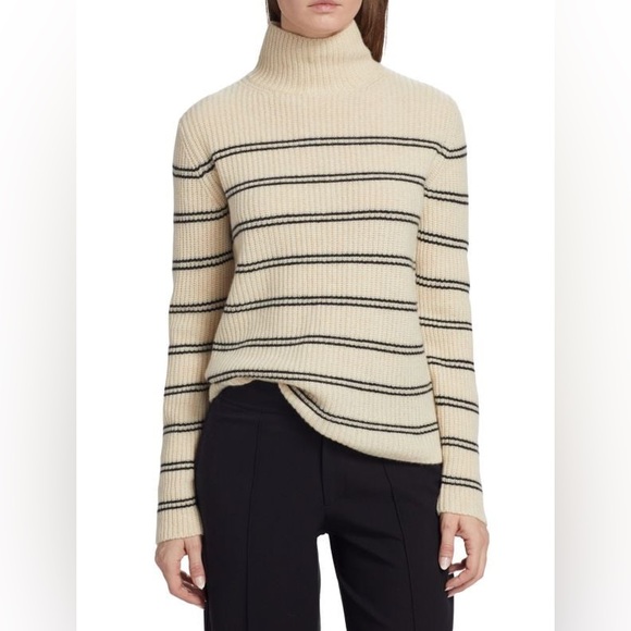 COPY - VINCE
Cashmere Striped Turtleneck Sweater - Picture 1 of 10